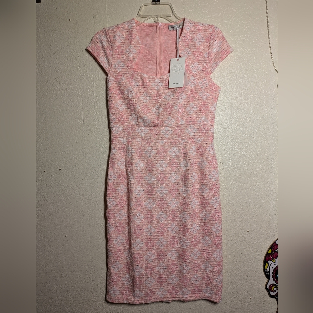 Grace Karin Elegant Pink Cap Sleeve Dress Size Small